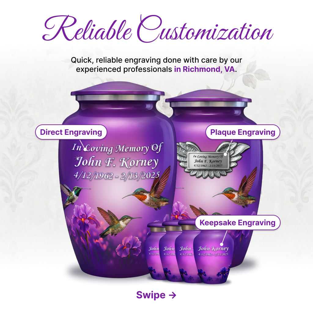 Hummingbird Image Cremation Urn