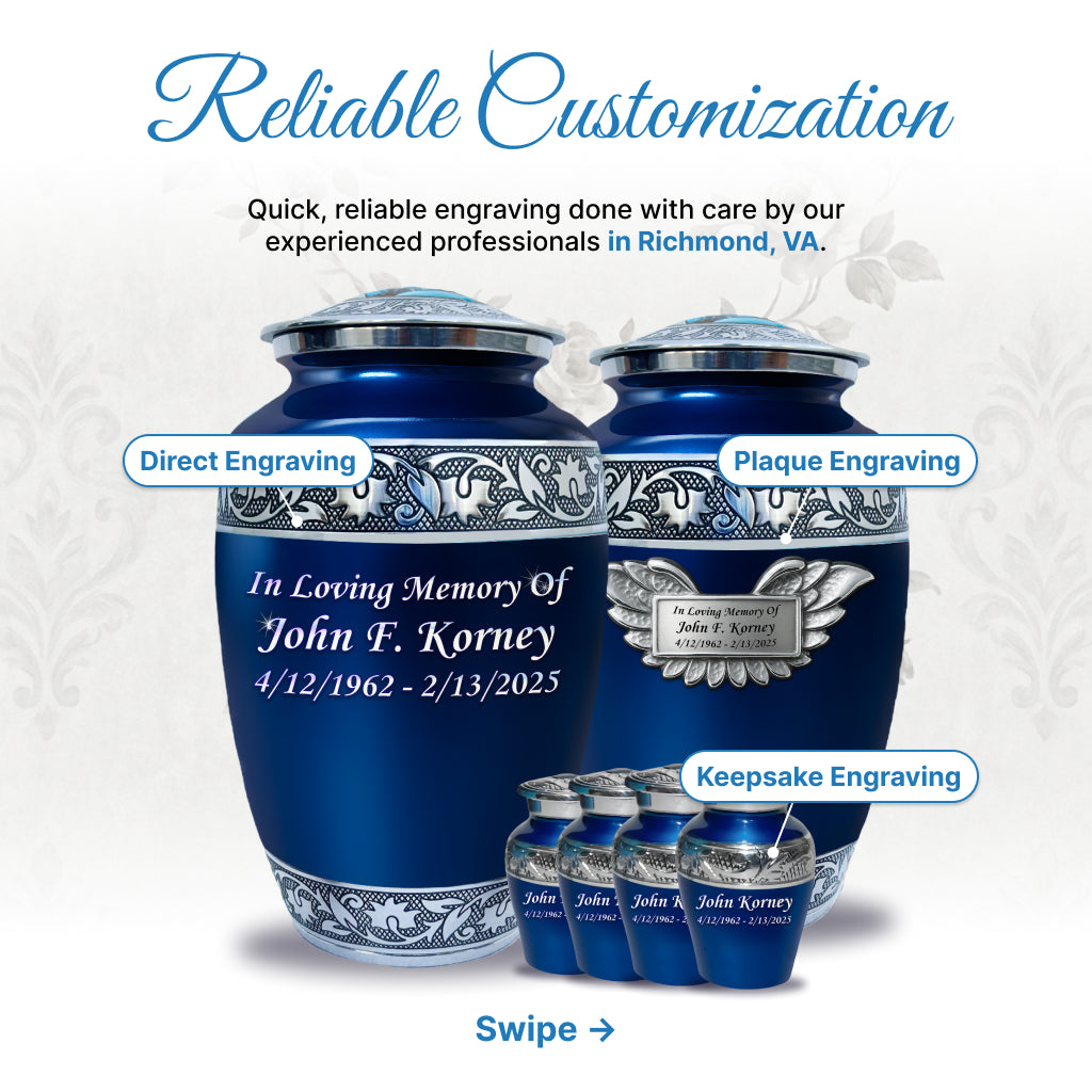 Butterfly Engraved Cremation Urn