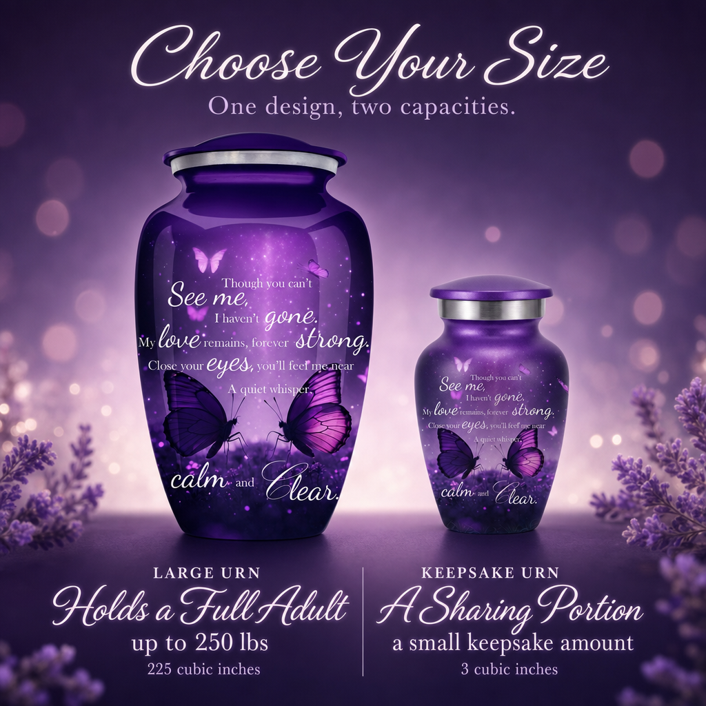 Butterfly Image Cremation Urn
