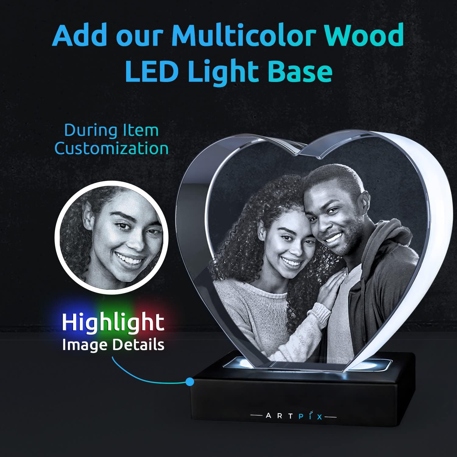 DearlyDone 3D Crystal Photo – Personalized Laser-Engraved Memory