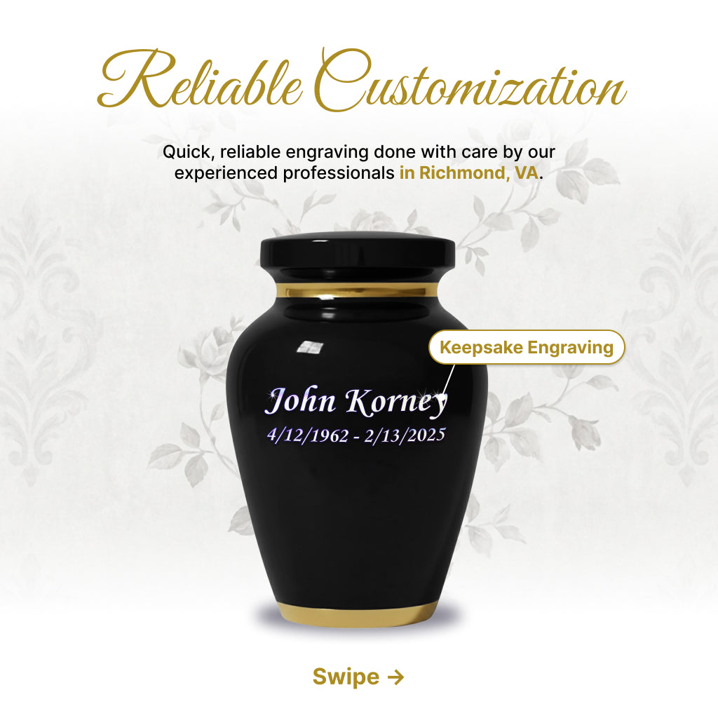 Medical Professional Memorial Urn (Caduceus Design)