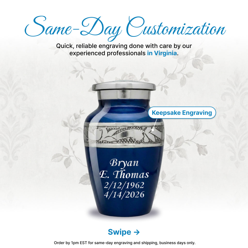 Butterfly Engraved Cremation Urn