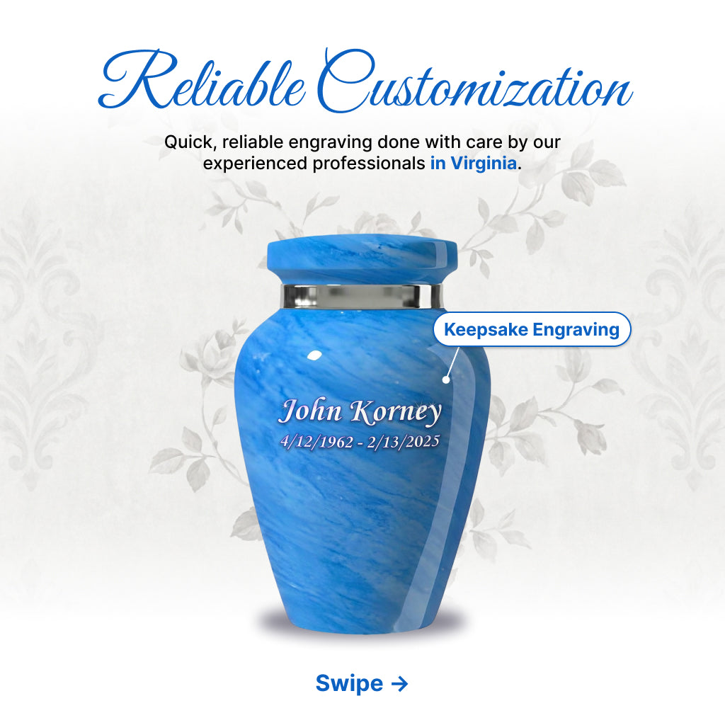 Motif Pastel Cremation Urn