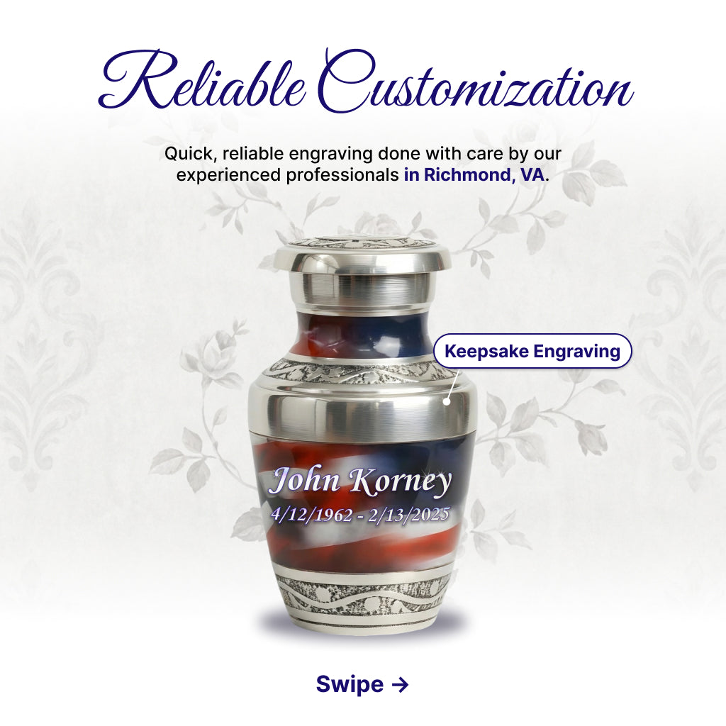 Eagle American Flag Premium Urn