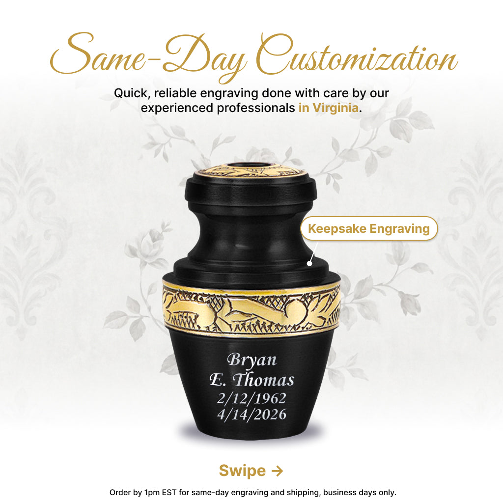Engraved Grecian Cremation Urn