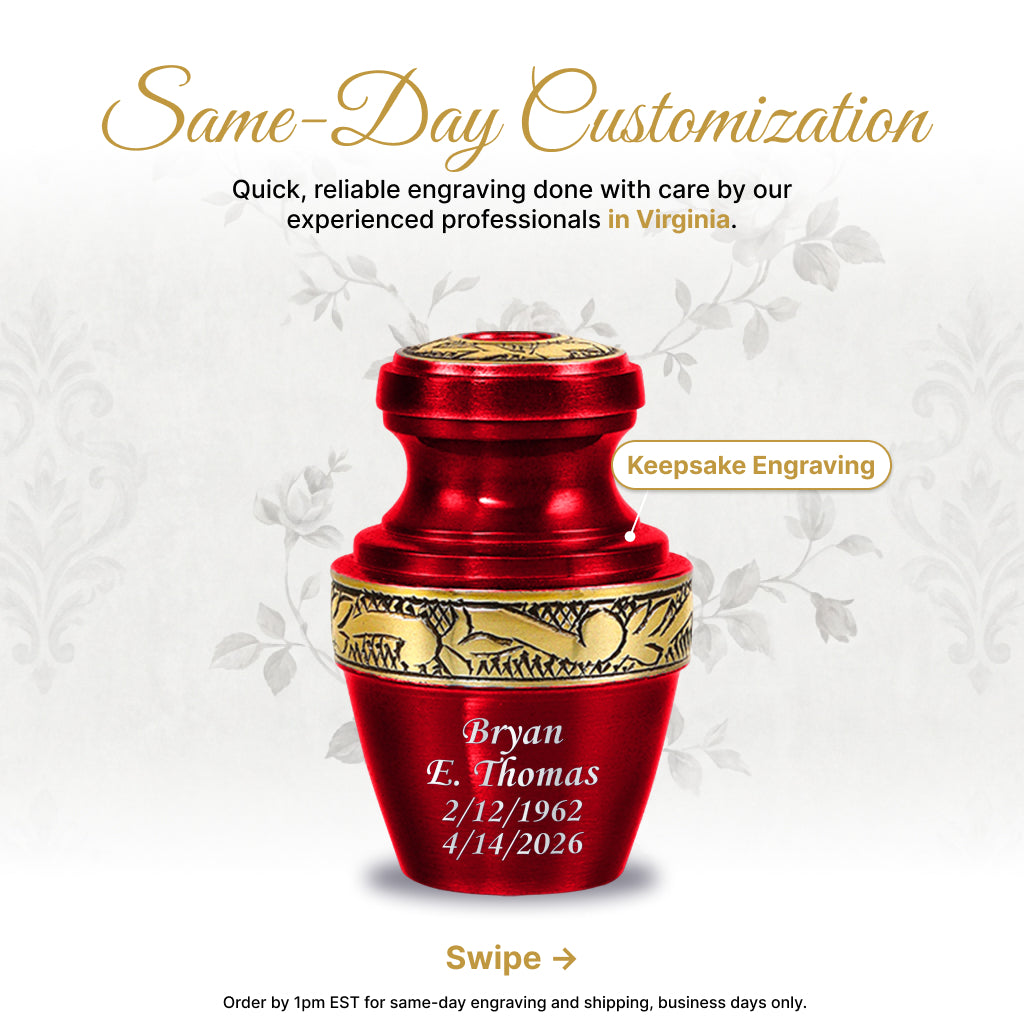 Engraved Grecian Cremation Urn
