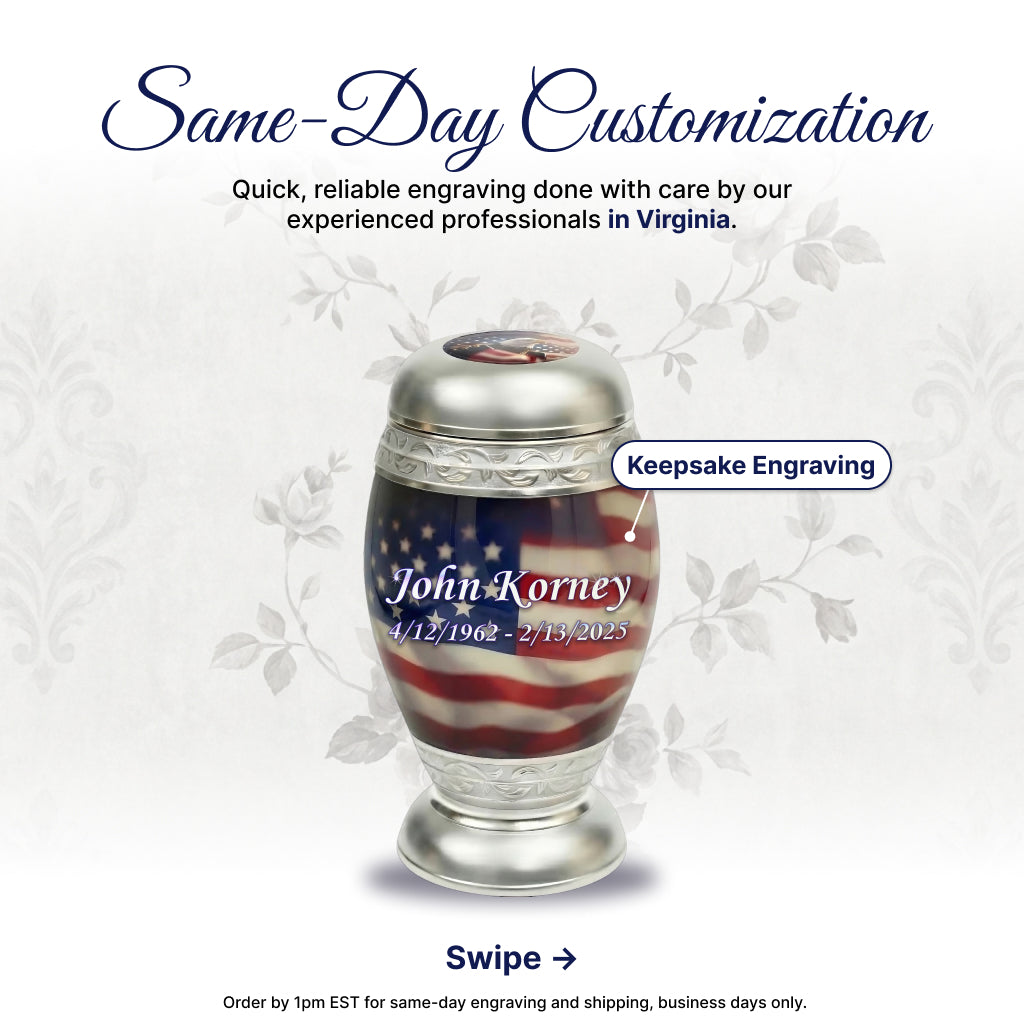 Eagle American Flag Premium Urn