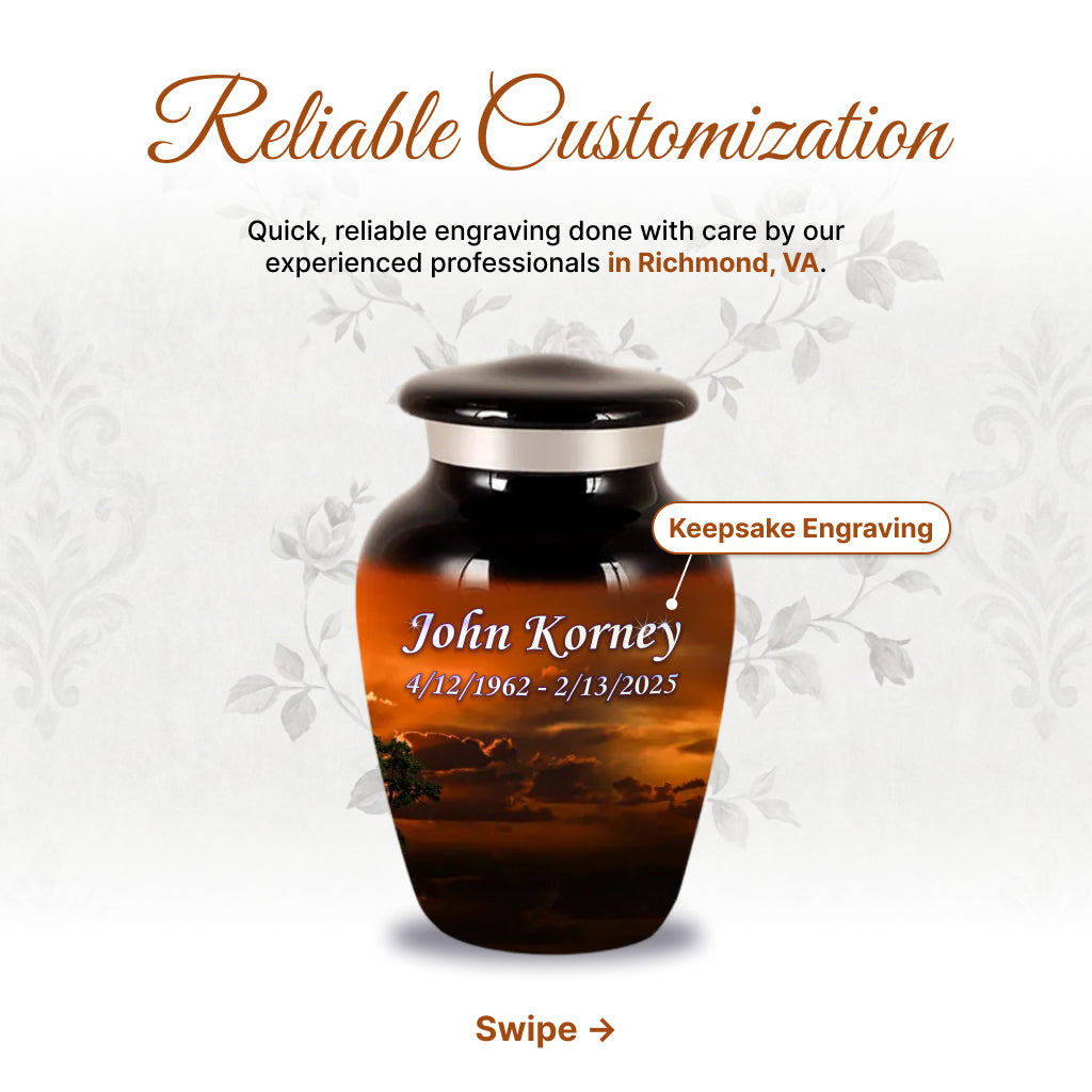 Sunset Quote Image Cremation Urn