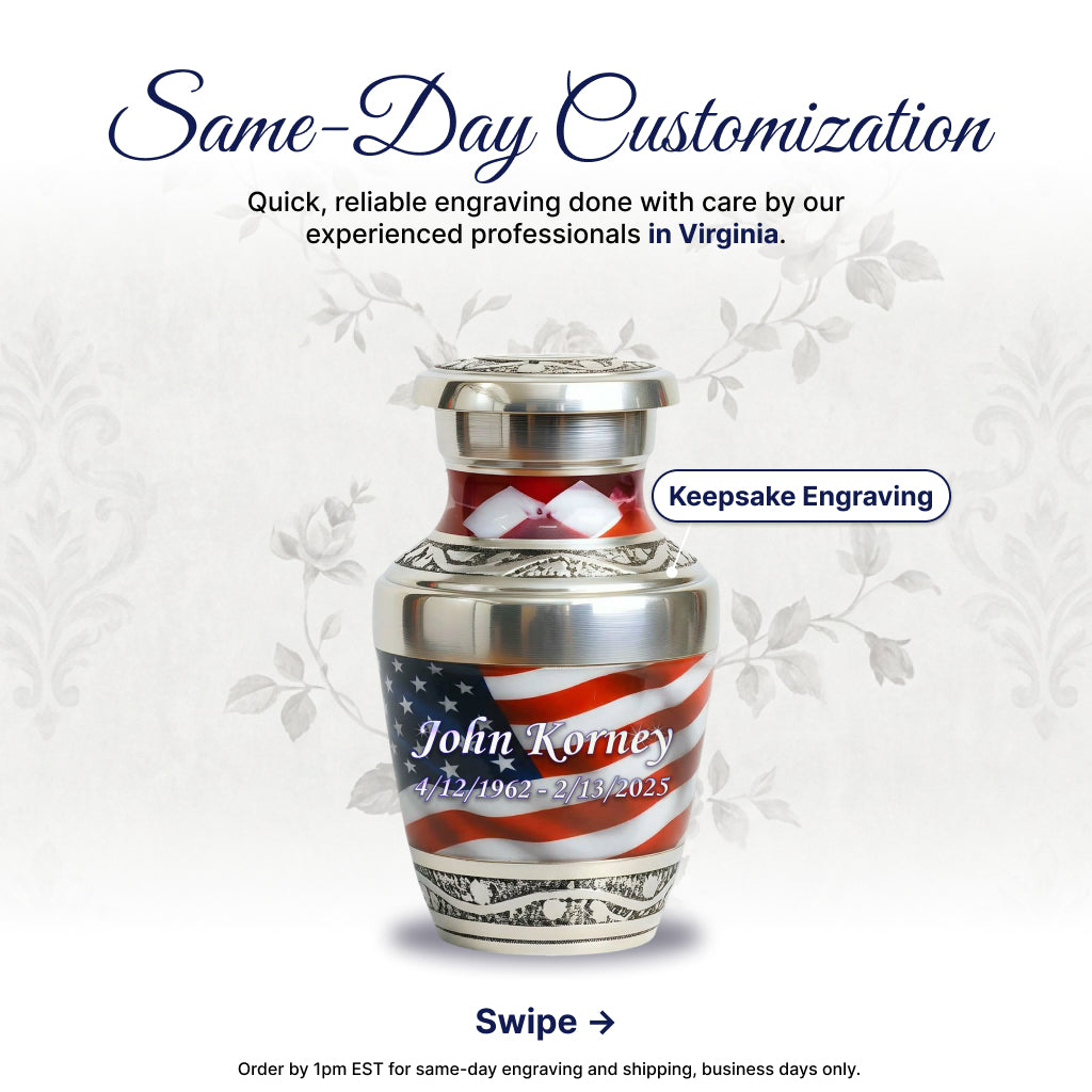 Eagle American Flag Premium Urn