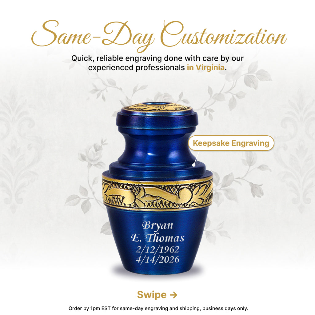 Engraved Grecian Cremation Urn