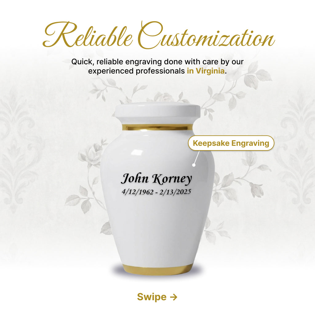 Medical Professional Memorial Urn (Caduceus Design)