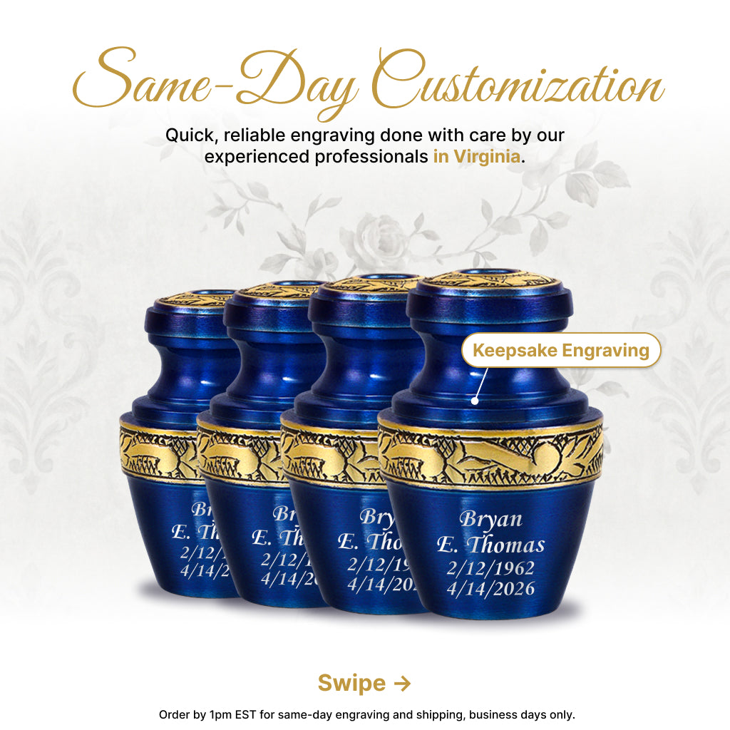 Engraved Grecian Cremation Urn
