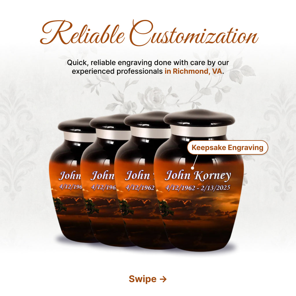 Sunset Quote Image Cremation Urn