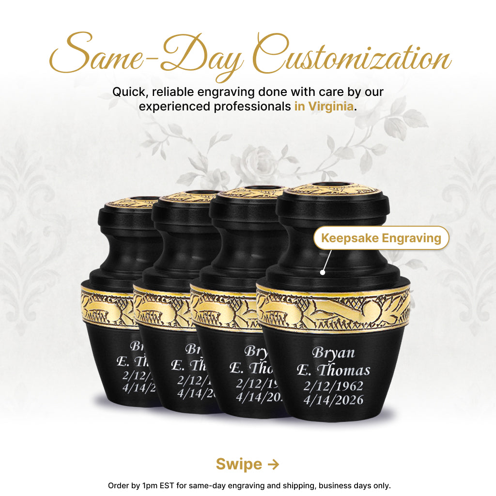 Engraved Grecian Cremation Urn