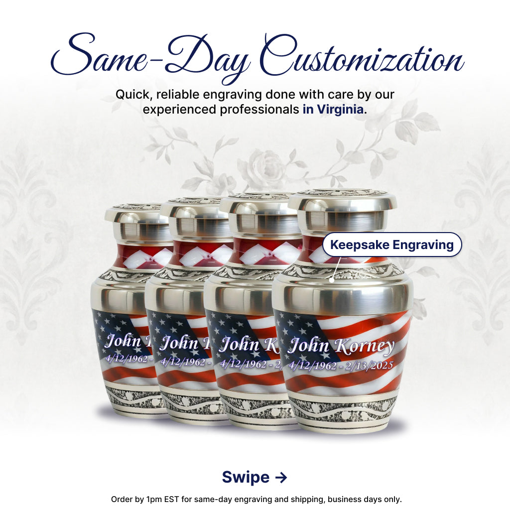 Eagle American Flag Premium Urn