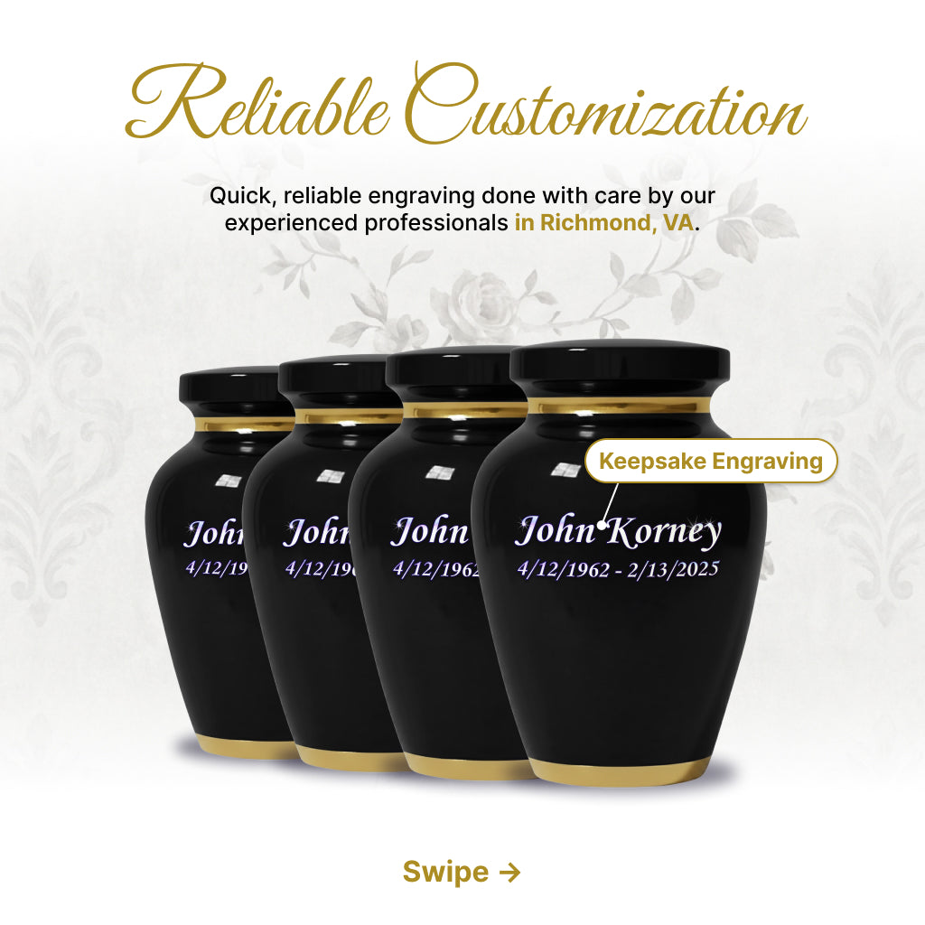 Medical Professional Memorial Urn (Caduceus Design)