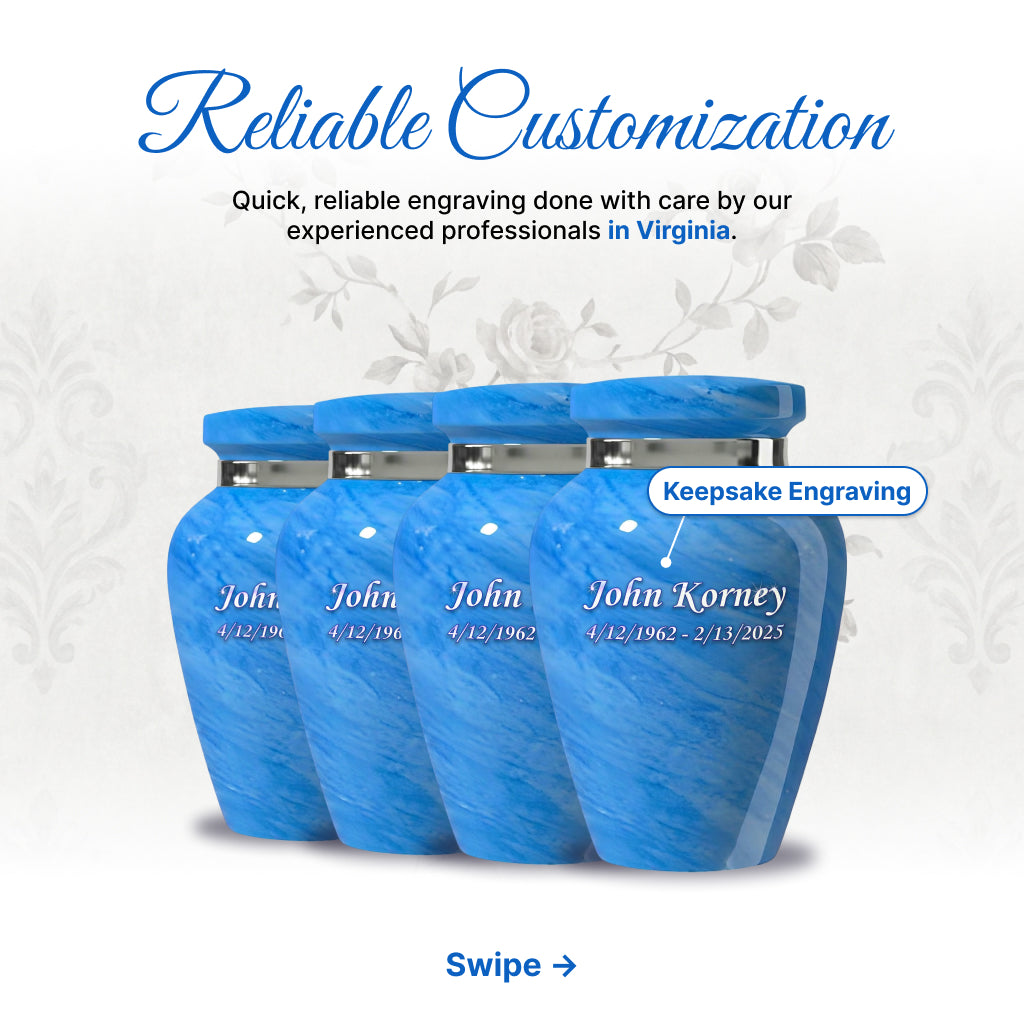 Motif Pastel Cremation Urn