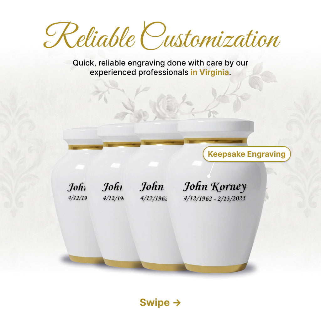 Medical Professional Memorial Urn (Caduceus Design)