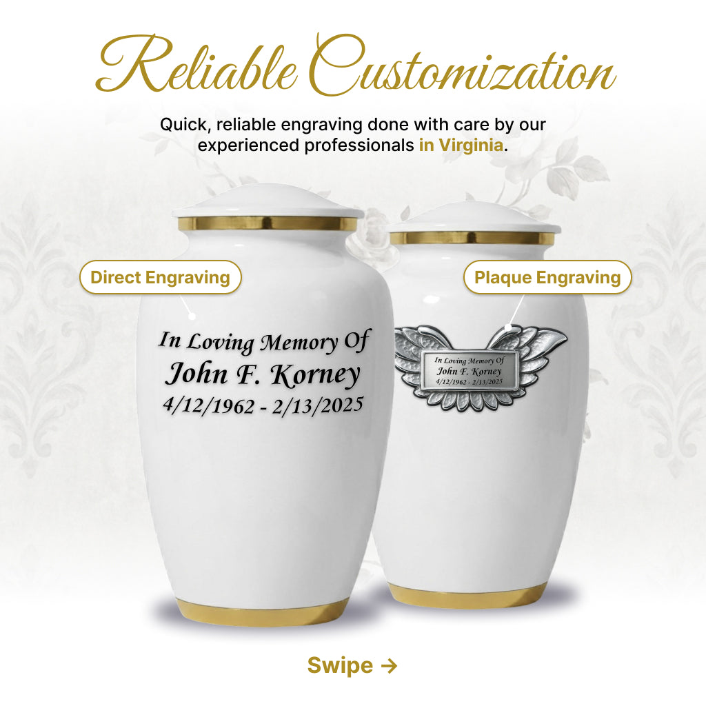 Medical Professional Memorial Urn (Caduceus Design)