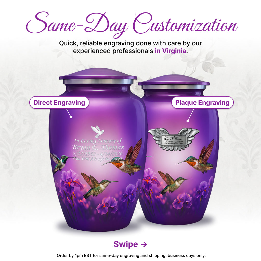 Hummingbird Image Cremation Urn