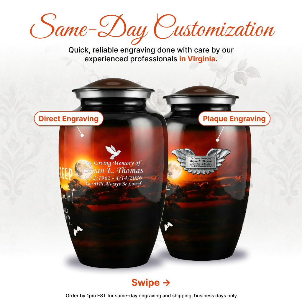 Sunset Quote Image Cremation Urn