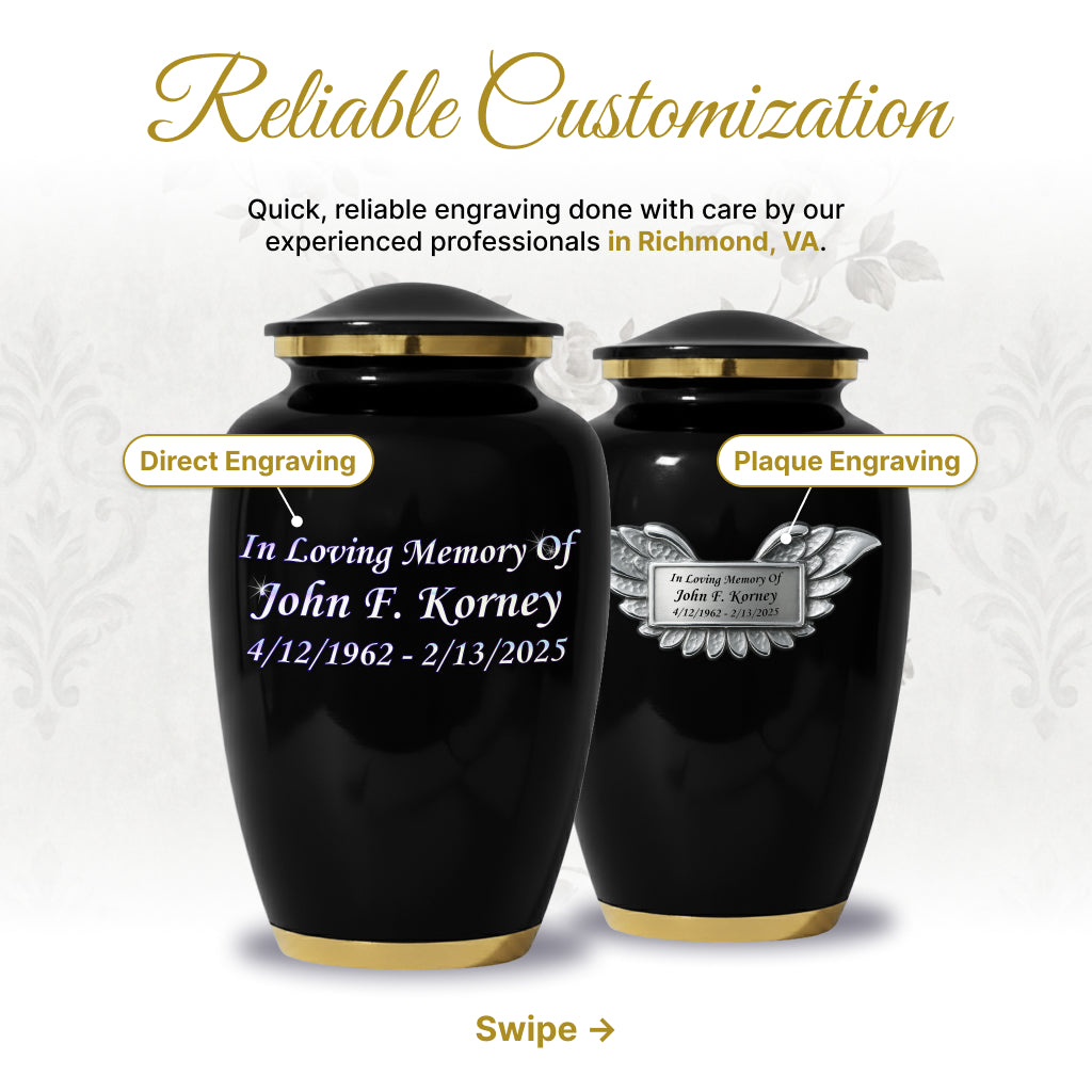 Medical Professional Memorial Urn (Caduceus Design)