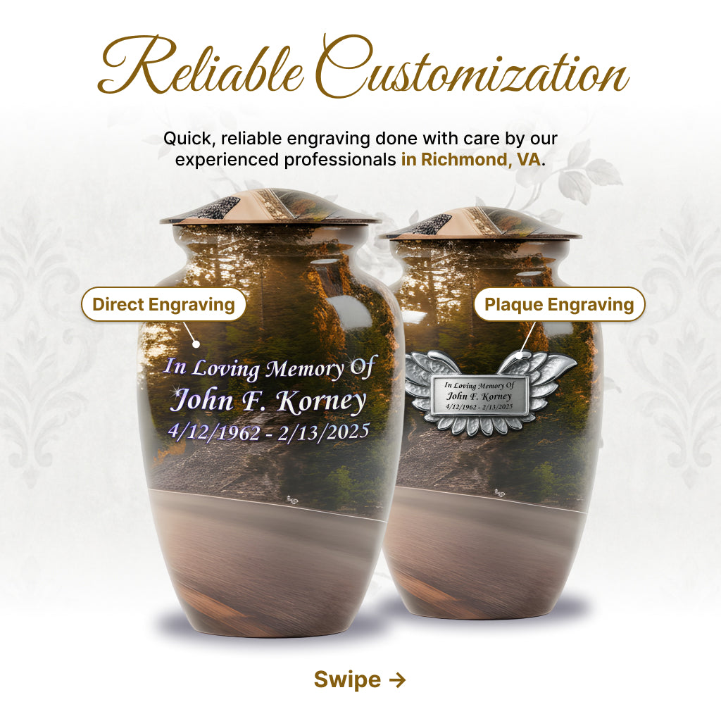 Motorcycle Image Urn