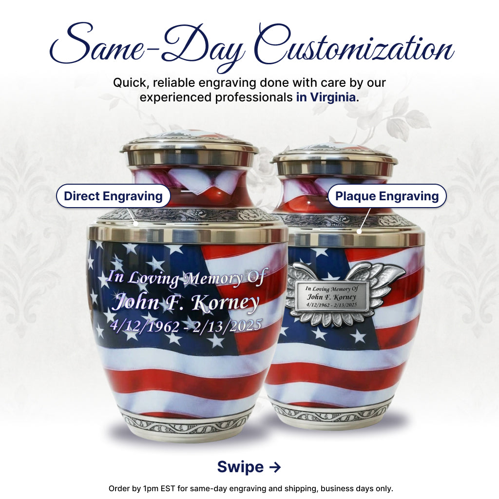 Eagle American Flag Premium Urn