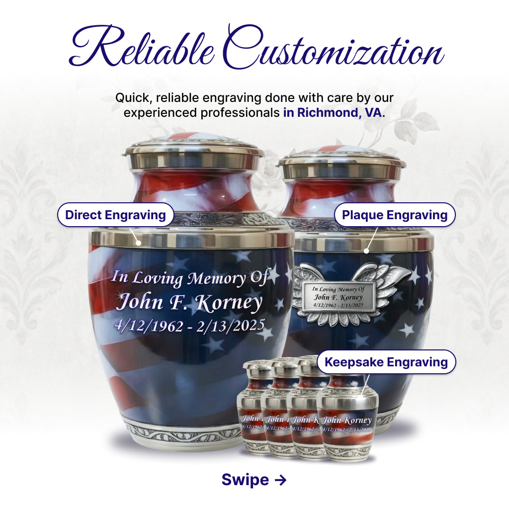 Eagle American Flag Premium Urn