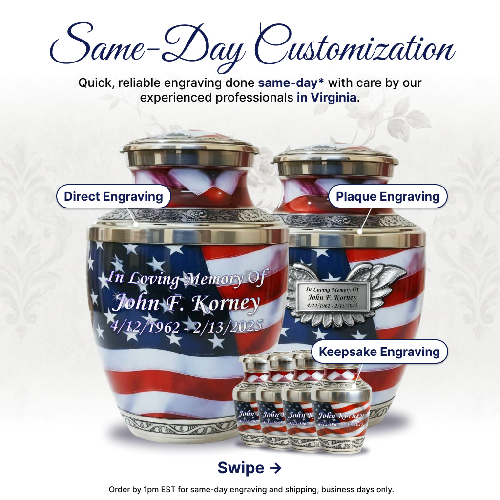 Eagle American Flag Premium Urn