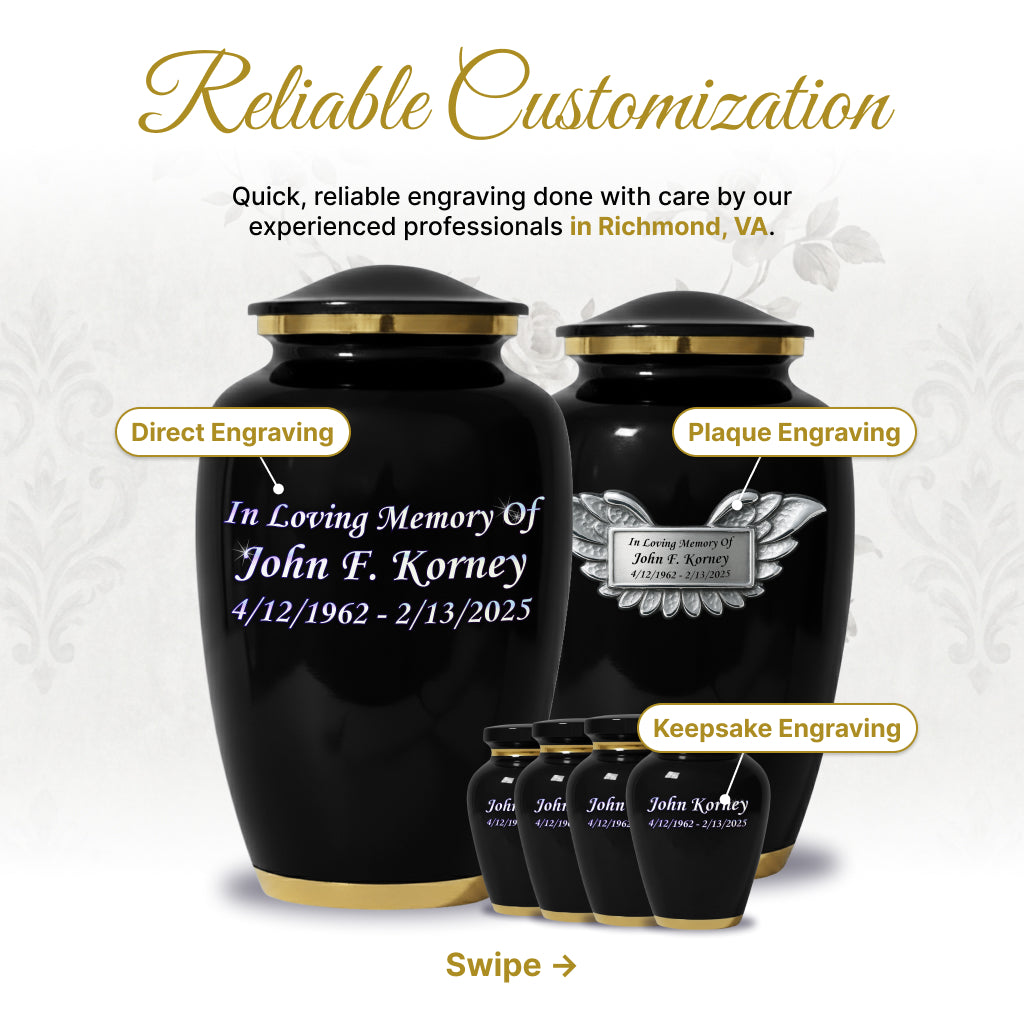 Medical Professional Memorial Urn (Caduceus Design)