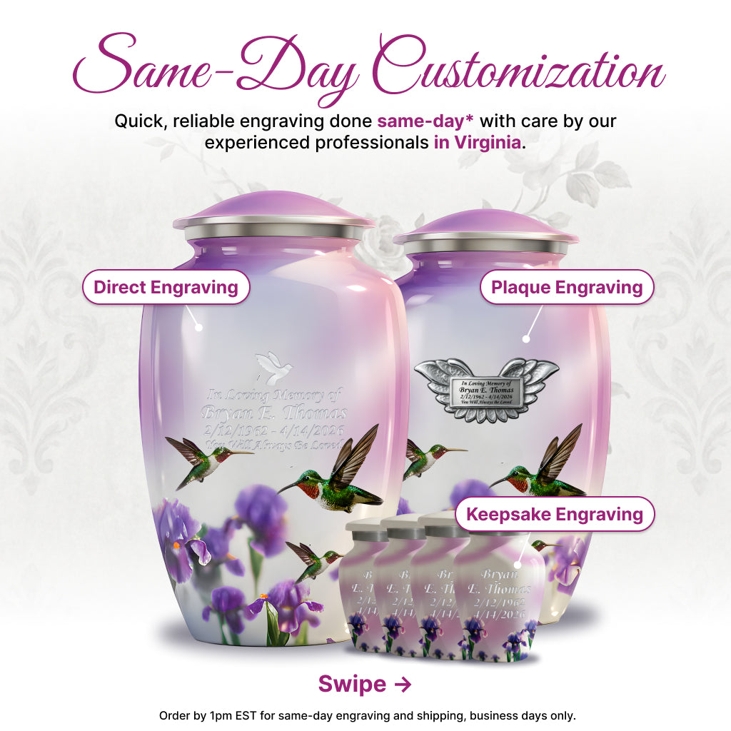 Hummingbird Image Cremation Urn