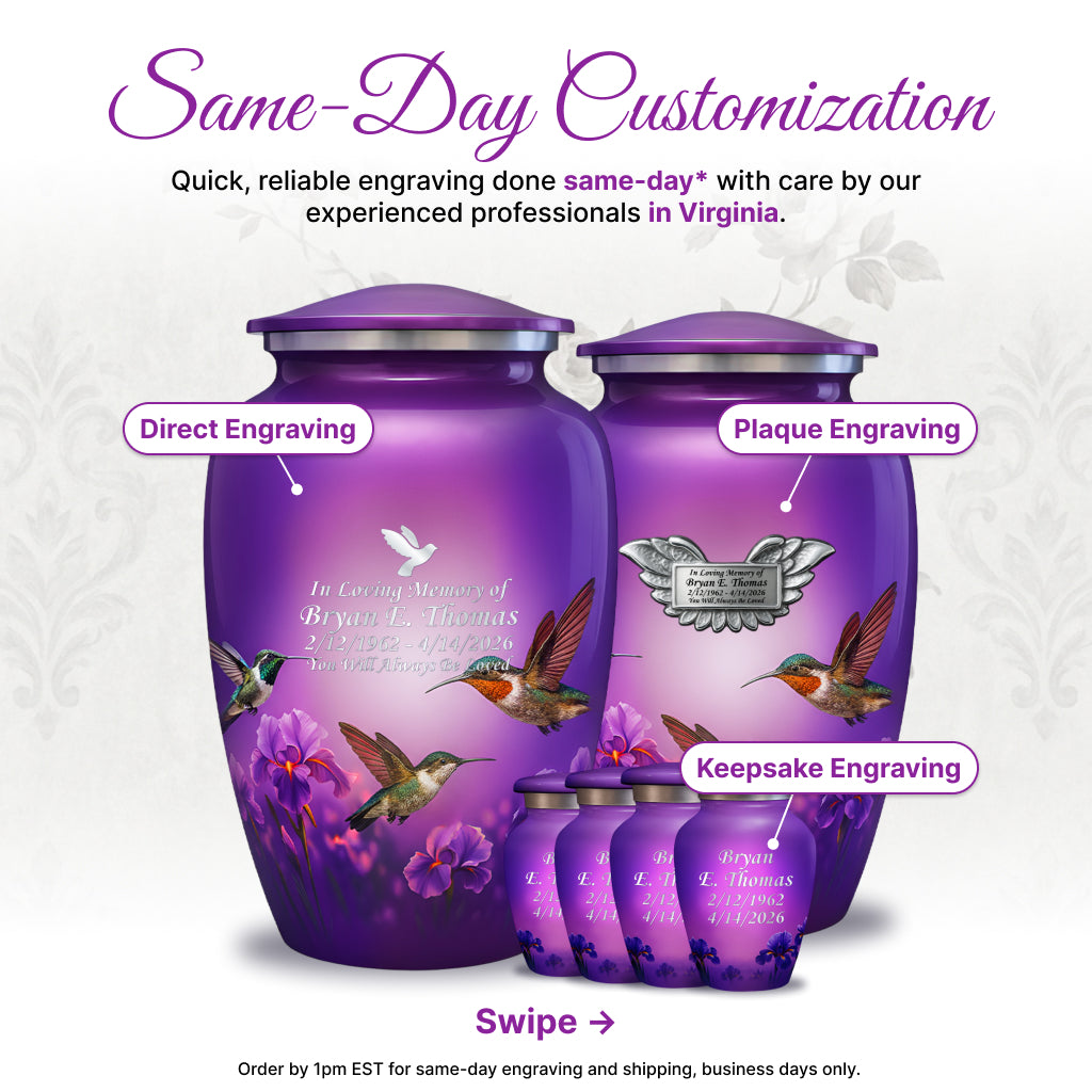 Hummingbird Image Cremation Urn
