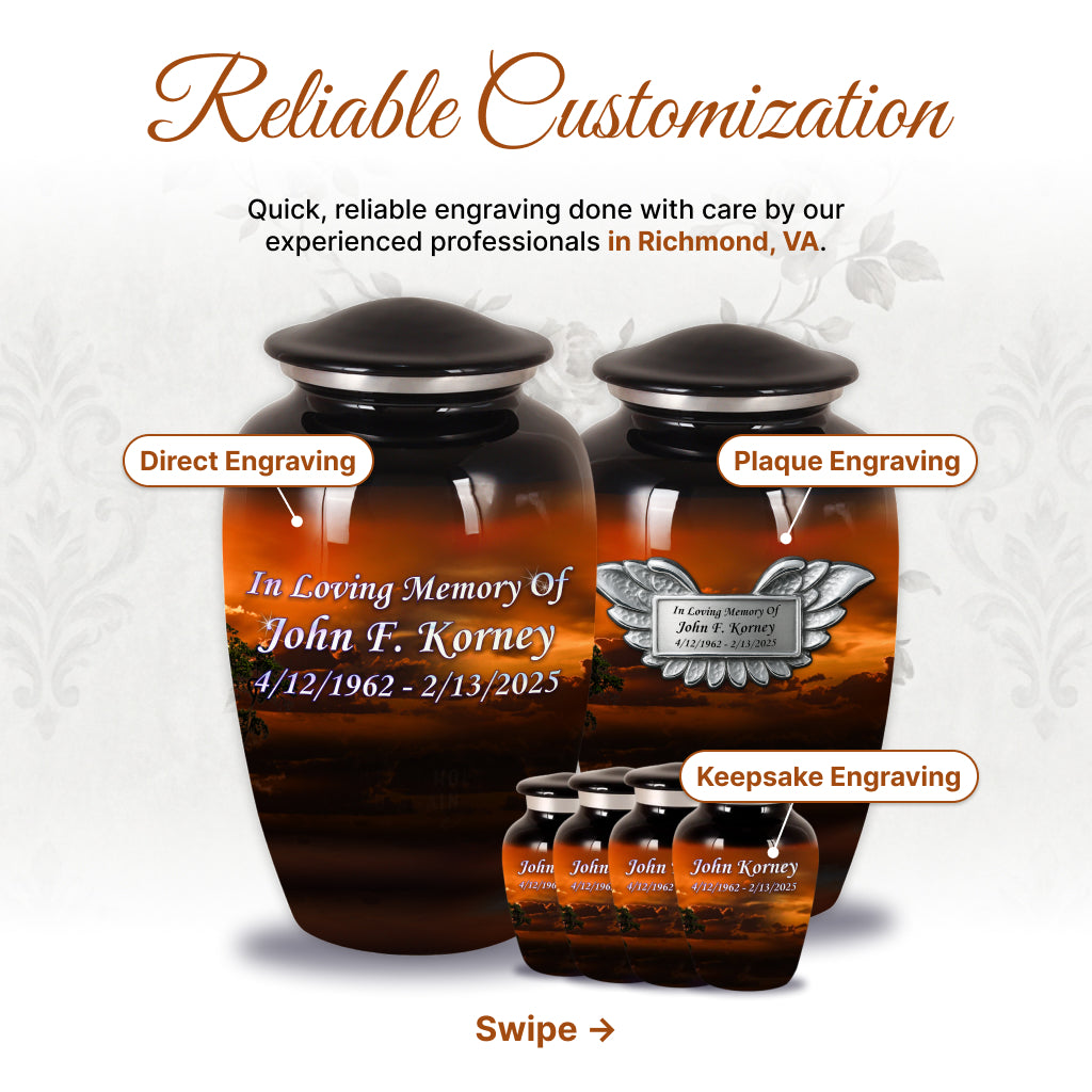 Sunset Quote Image Cremation Urn