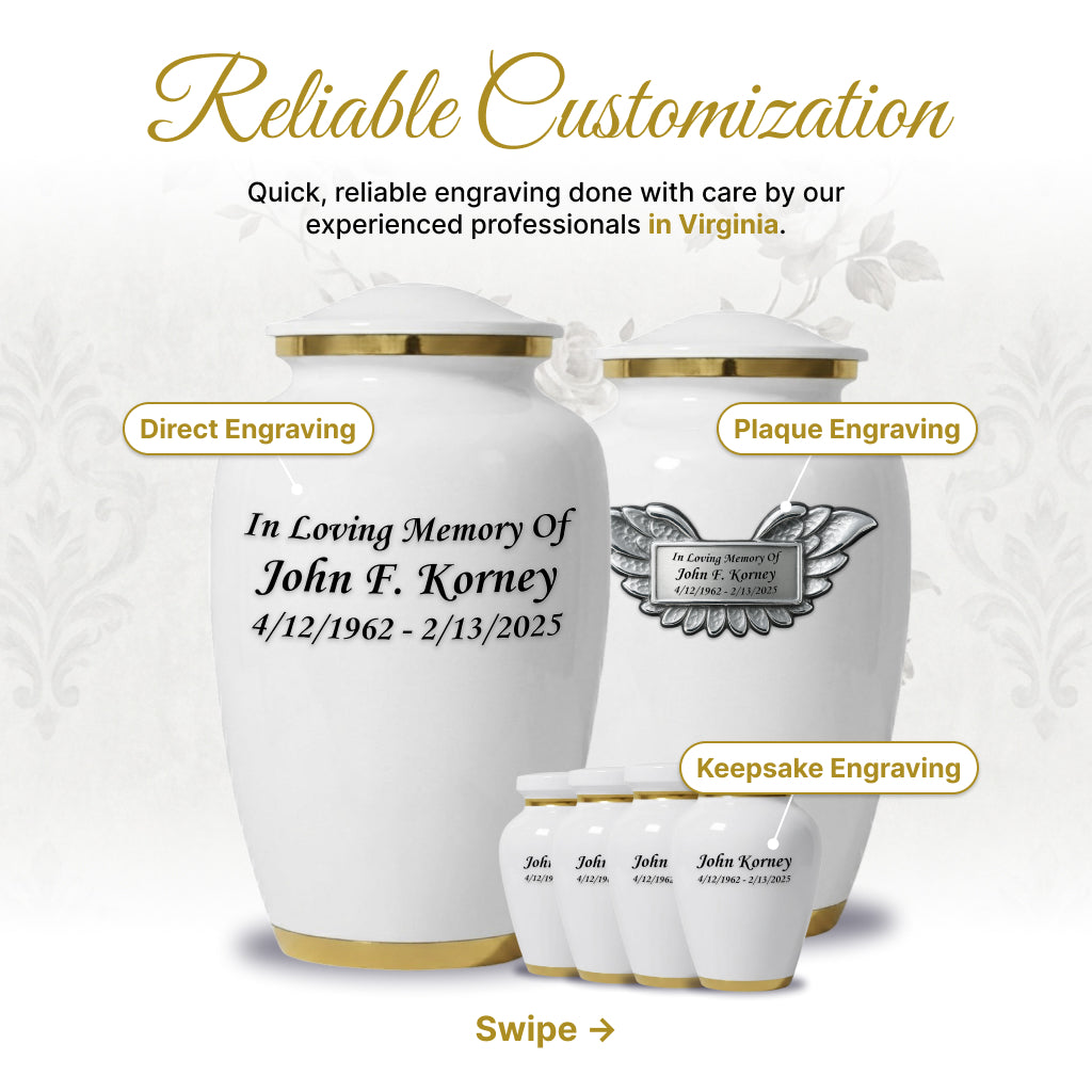 Medical Professional Memorial Urn (Caduceus Design)