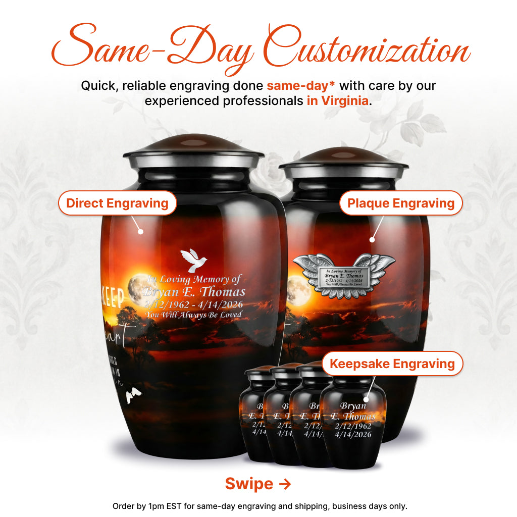 Sunset Quote Image Cremation Urn