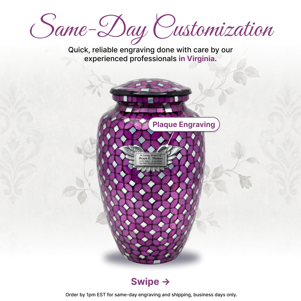 Elegant Mosaic Cremation Urn