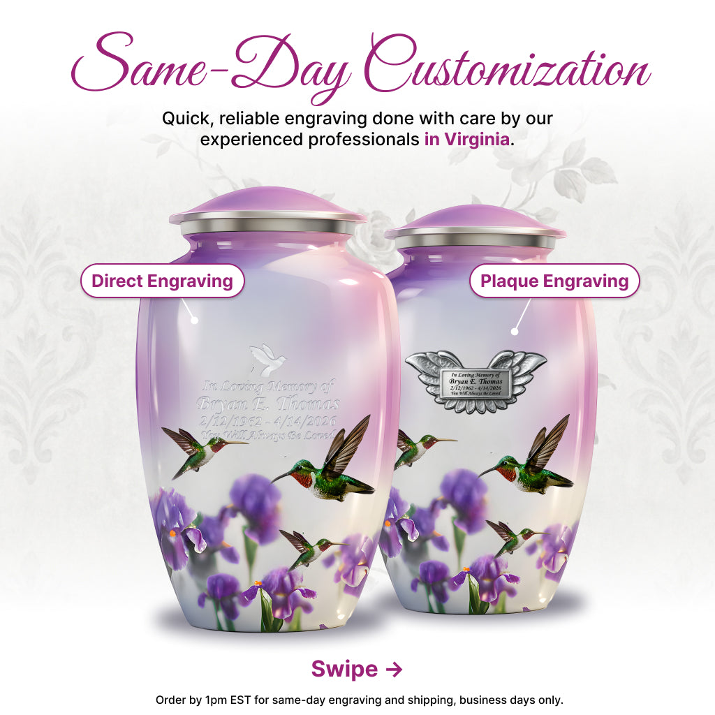 Hummingbird Image Cremation Urn