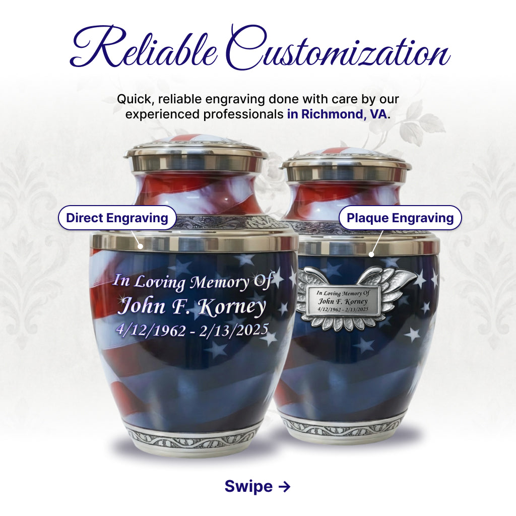 Eagle American Flag Premium Urn