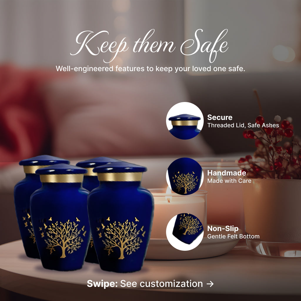 Ornate Tree of Life Motif Urn