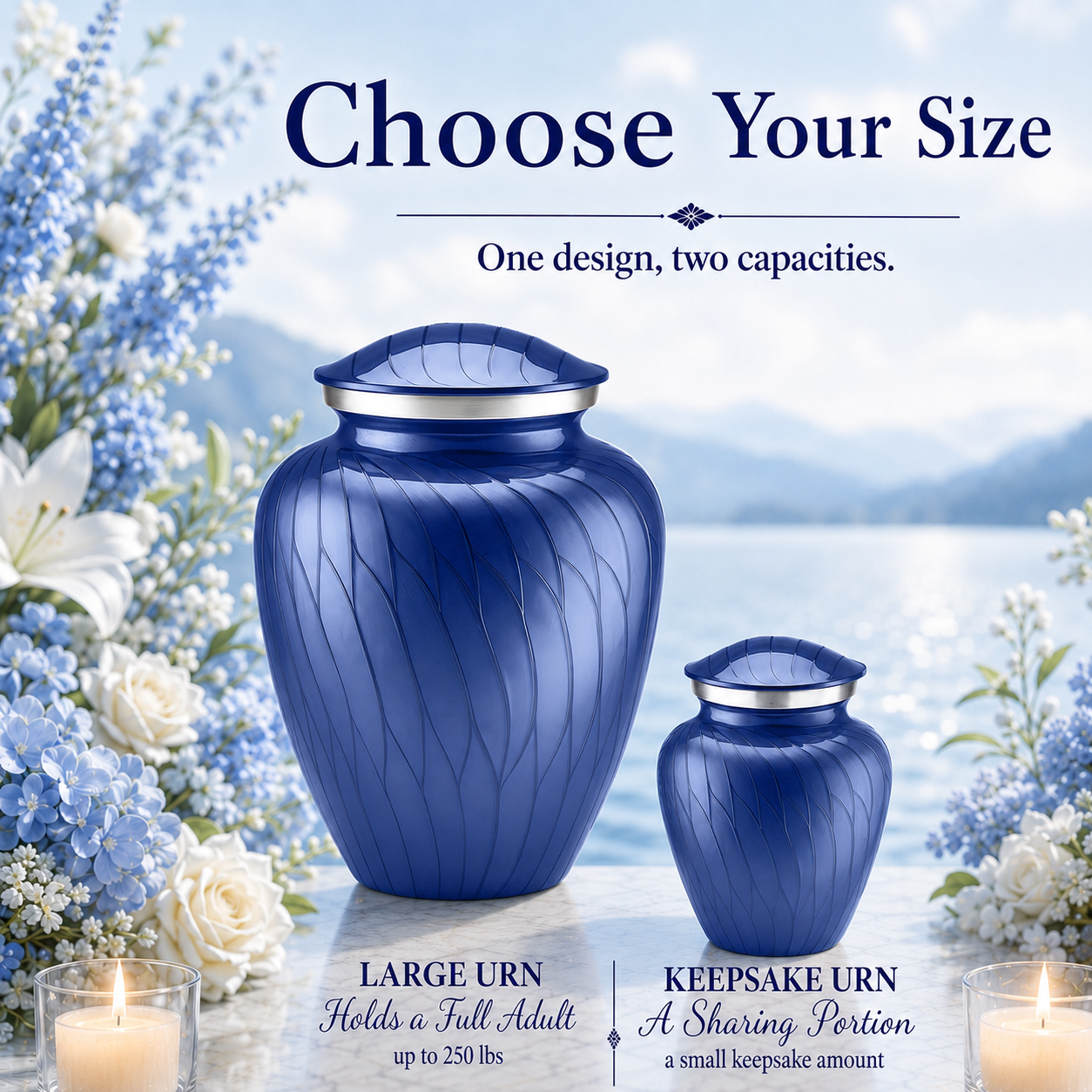 Serenity Curve Pearl Urn