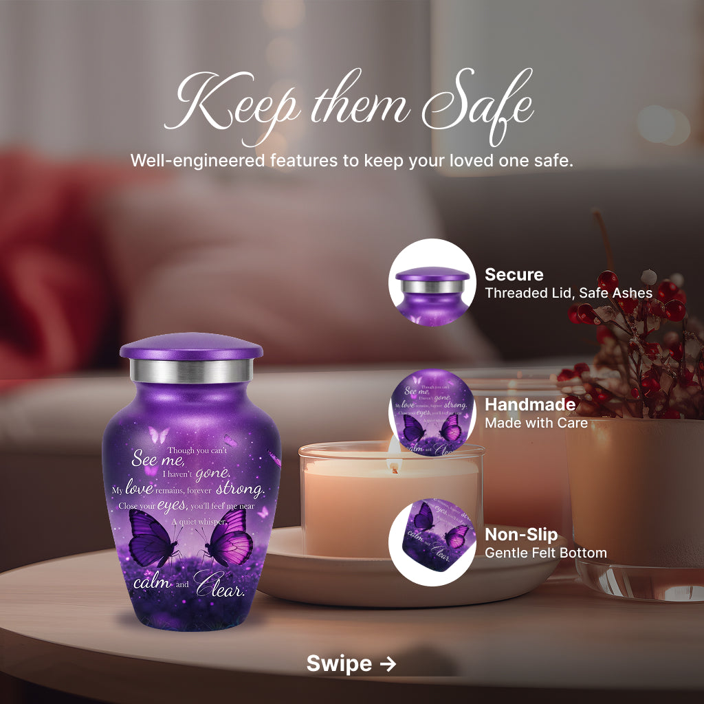 Butterfly Engraved Cremation Urn