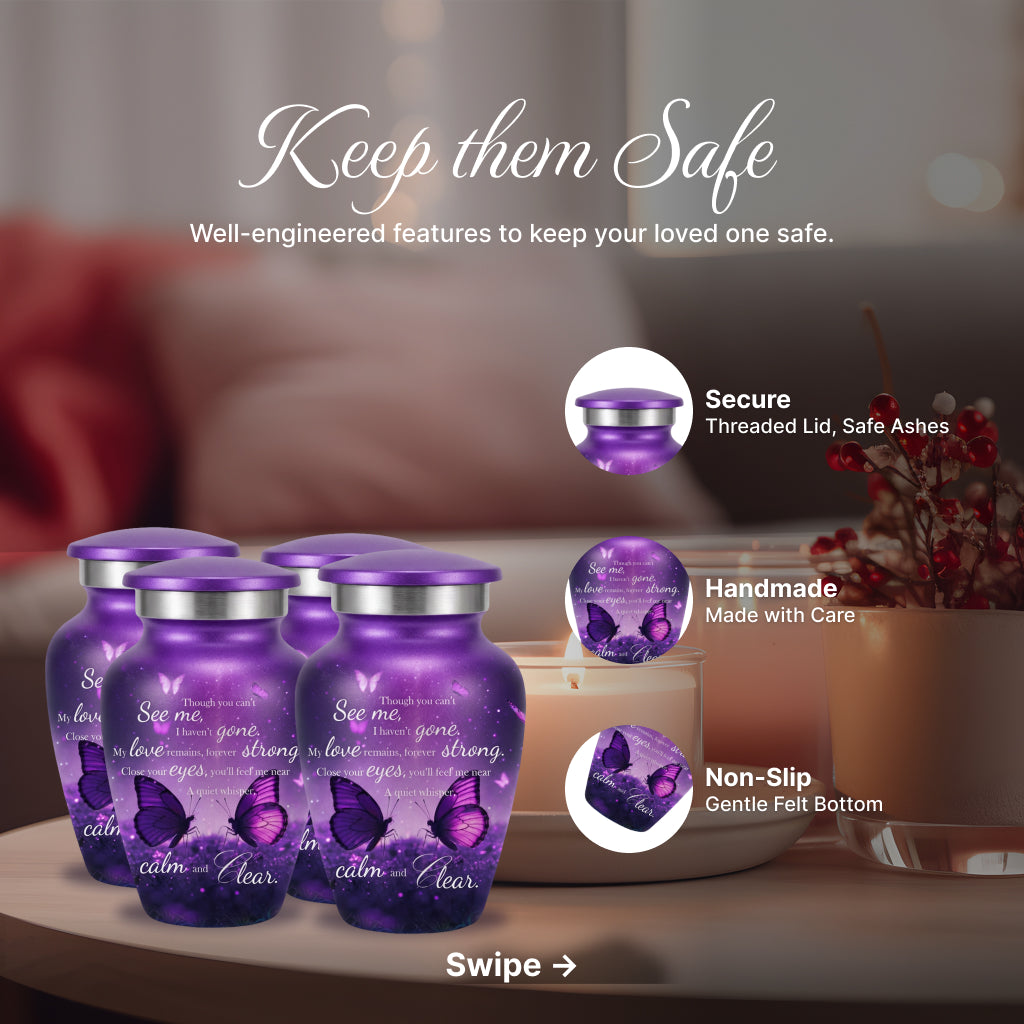 Butterfly Engraved Cremation Urn