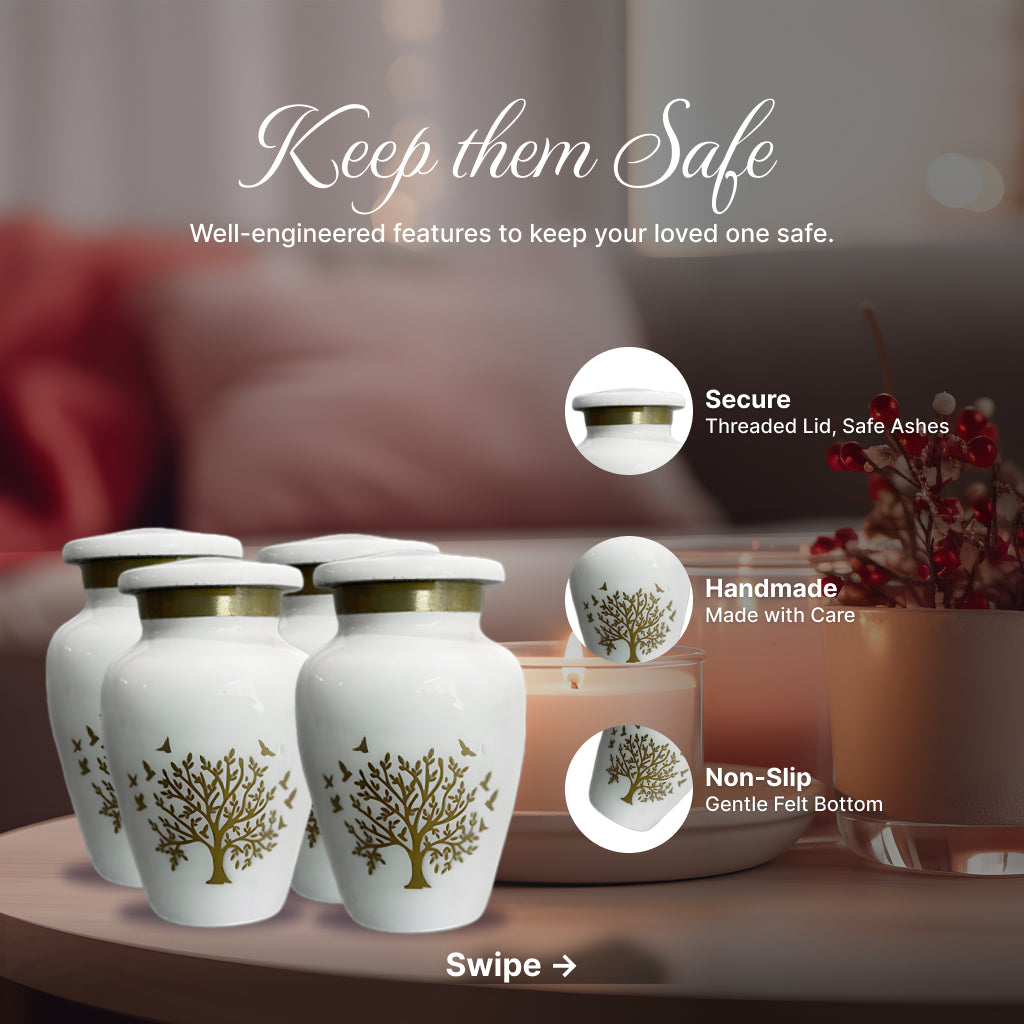 Ornate Tree of Life Motif Urn