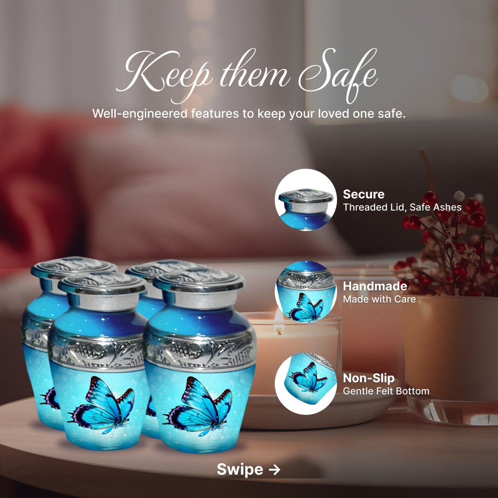Butterfly Engraved Cremation Urn