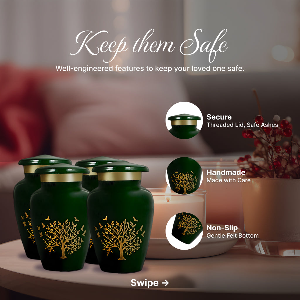 Ornate Tree of Life Motif Urn