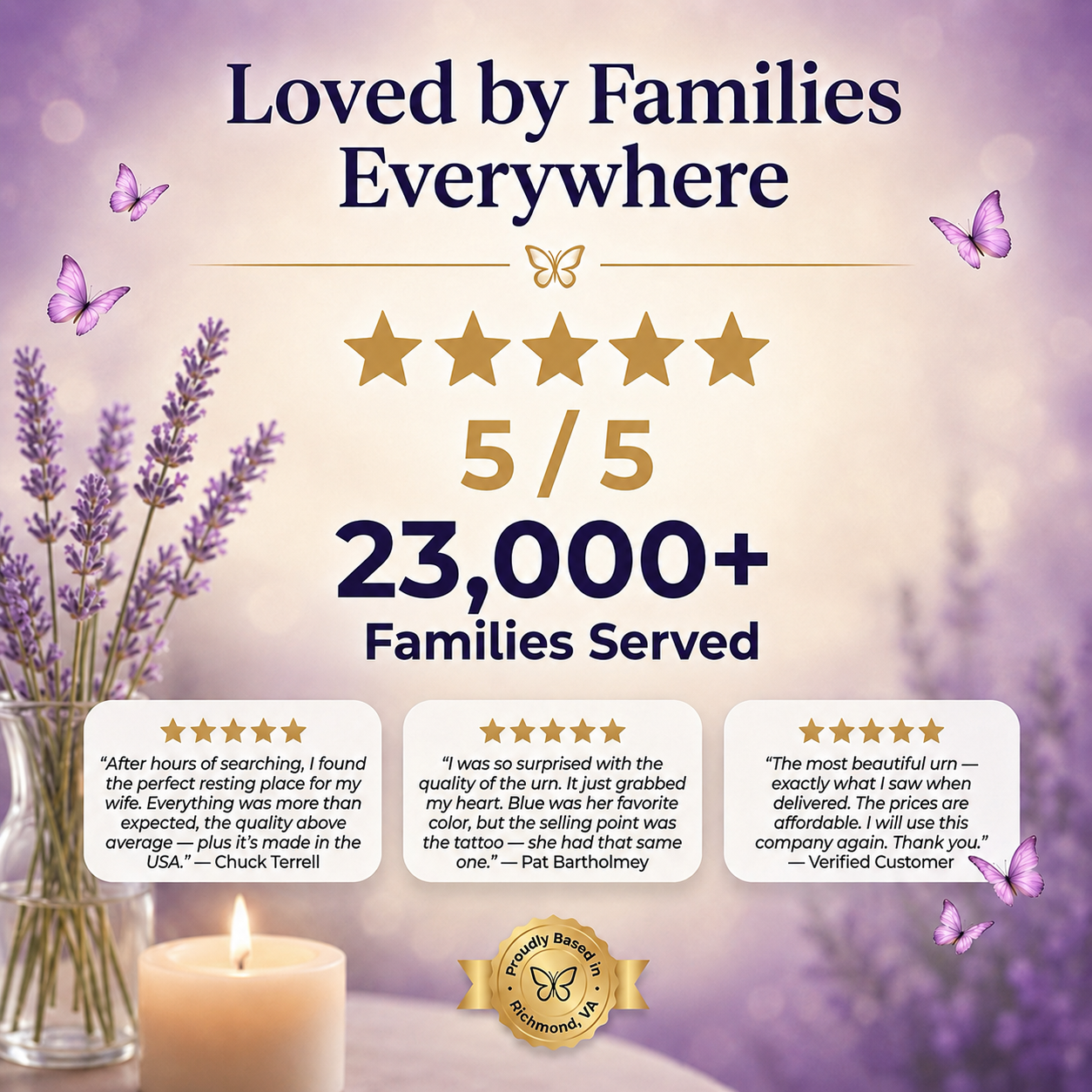 Butterfly Cremation Urn