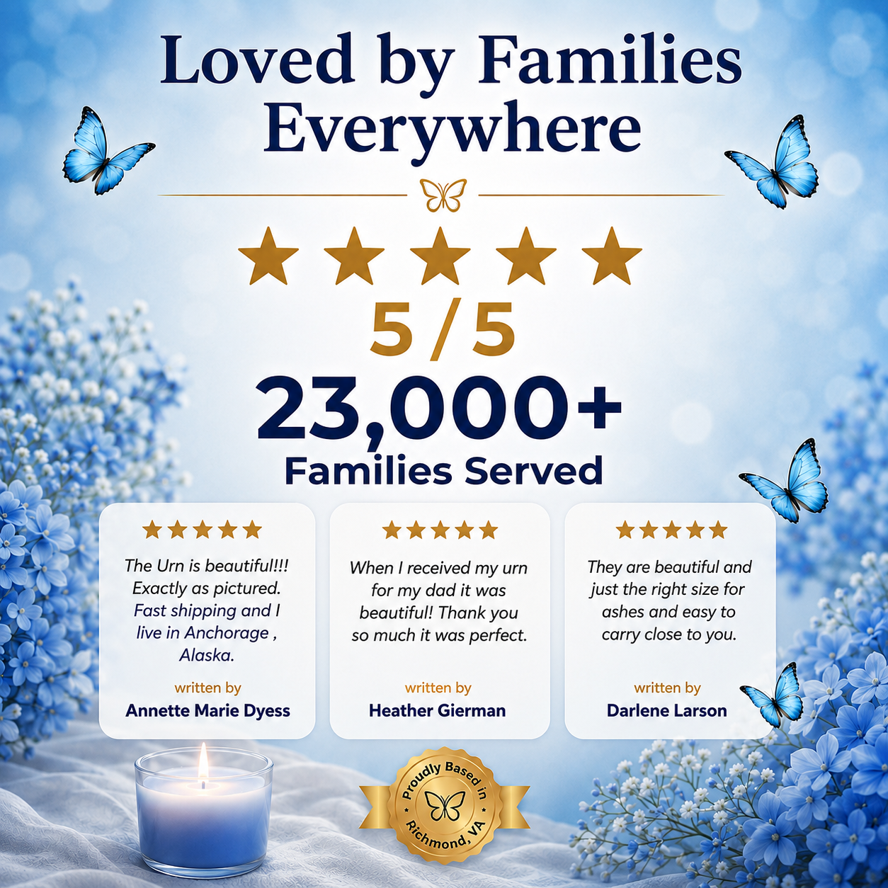 Butterfly Cremation Urn