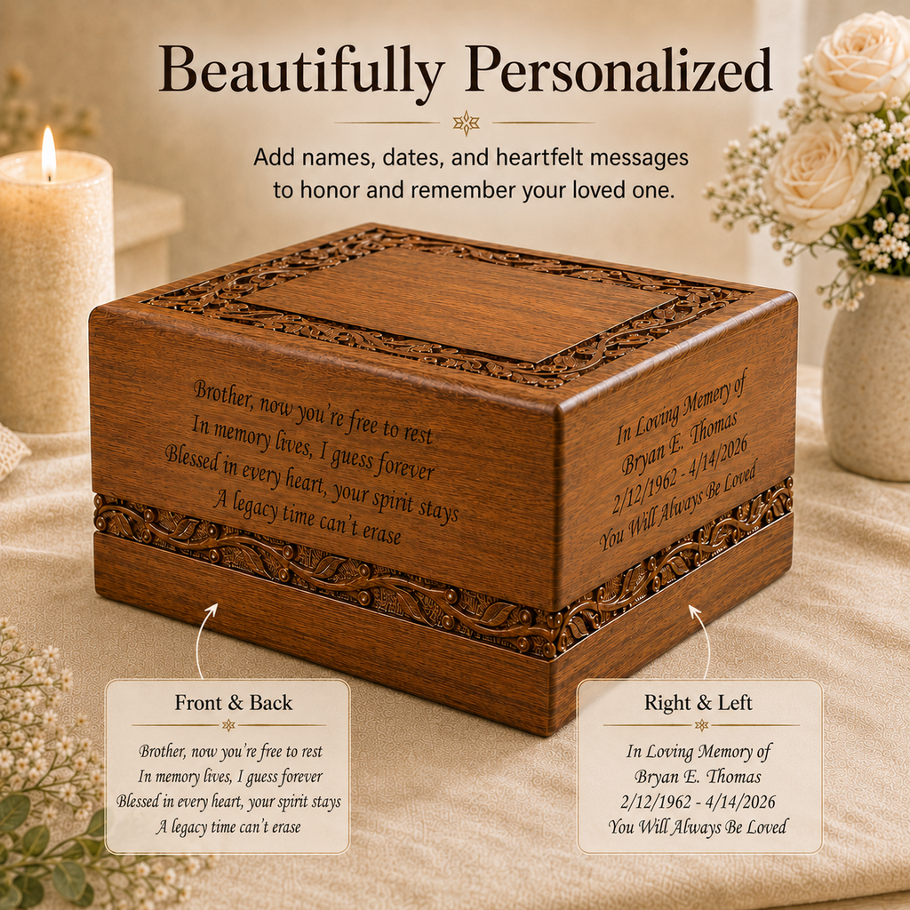Heritage Wooden Cremation Urn