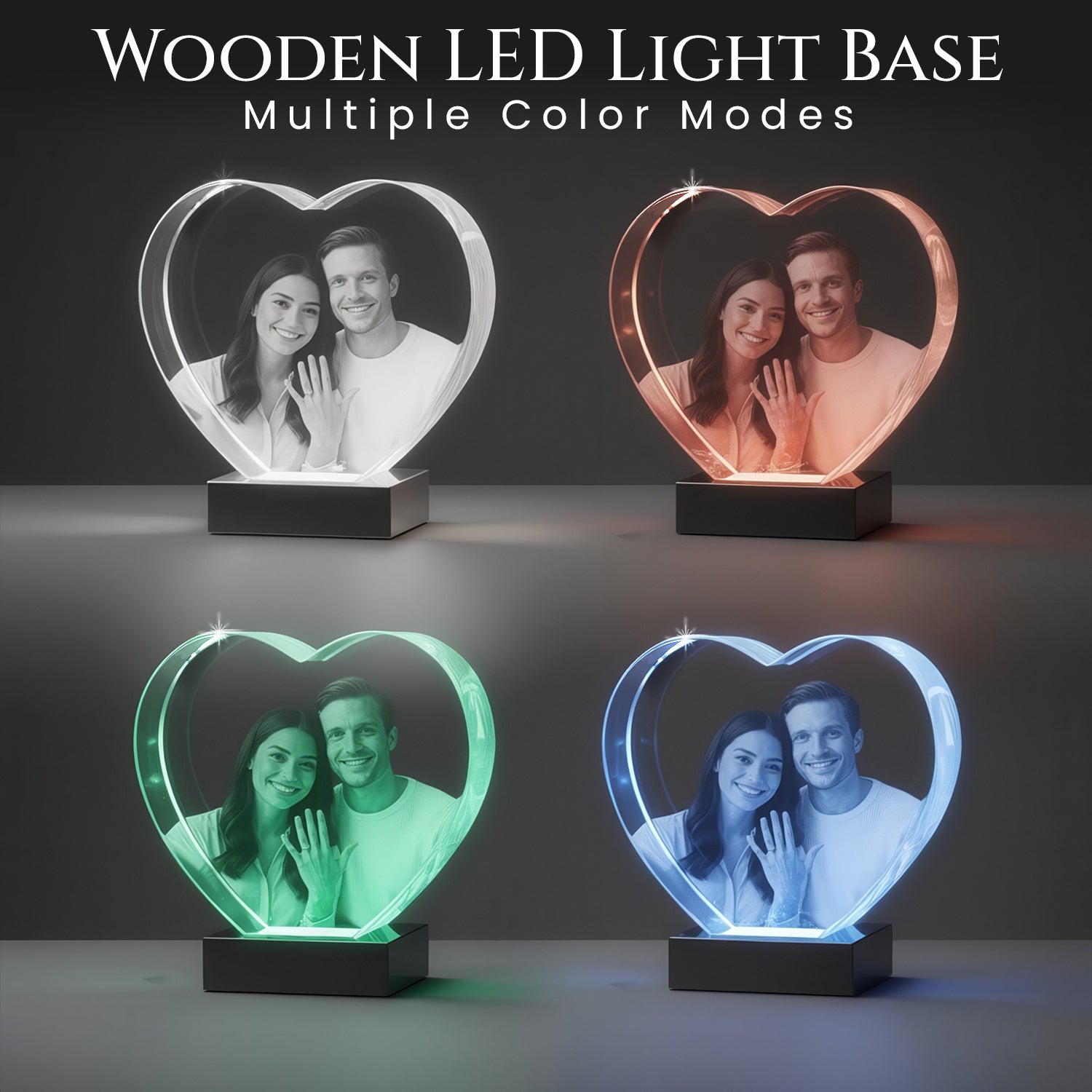 3D Heart Crystal Photo